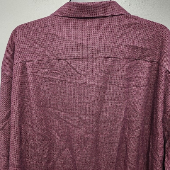 Untuckit men's veneto button-up shirt size 3XL red long sleeve - Picture 7 of 10